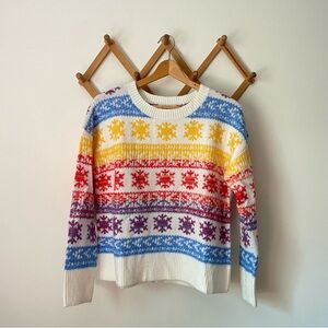 Old Navy Multicolor Snowflake Sweater